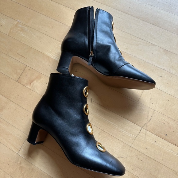 NEW Valentino Brass Eyelet front, side zipper bootie, 40/10  PG1459 - Picture 2 of 8